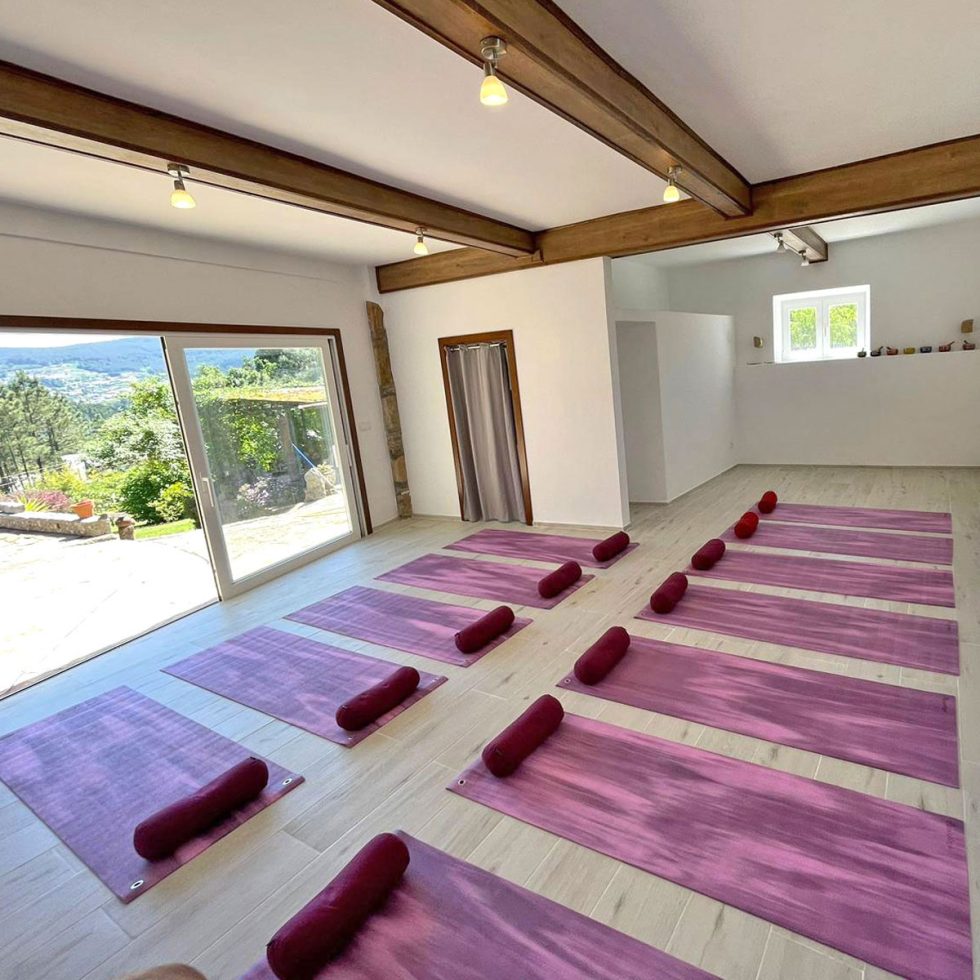 Yoga Studio at Shakti Rio Miño, Galicia Spain